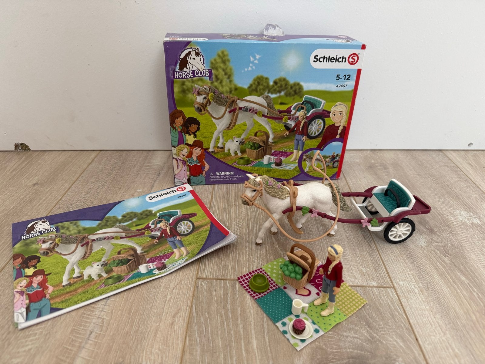 Schleich Horse Club Picknick met paard en wagen, Ophalen of Verzenden, Zo goed als nieuw, Meisje