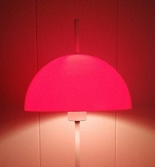 Mooie Vintage vloerlamp met een oranje kap uit de jaren 70, Vintage, Zo goed als nieuw, Metaal, 150 tot 200 cm