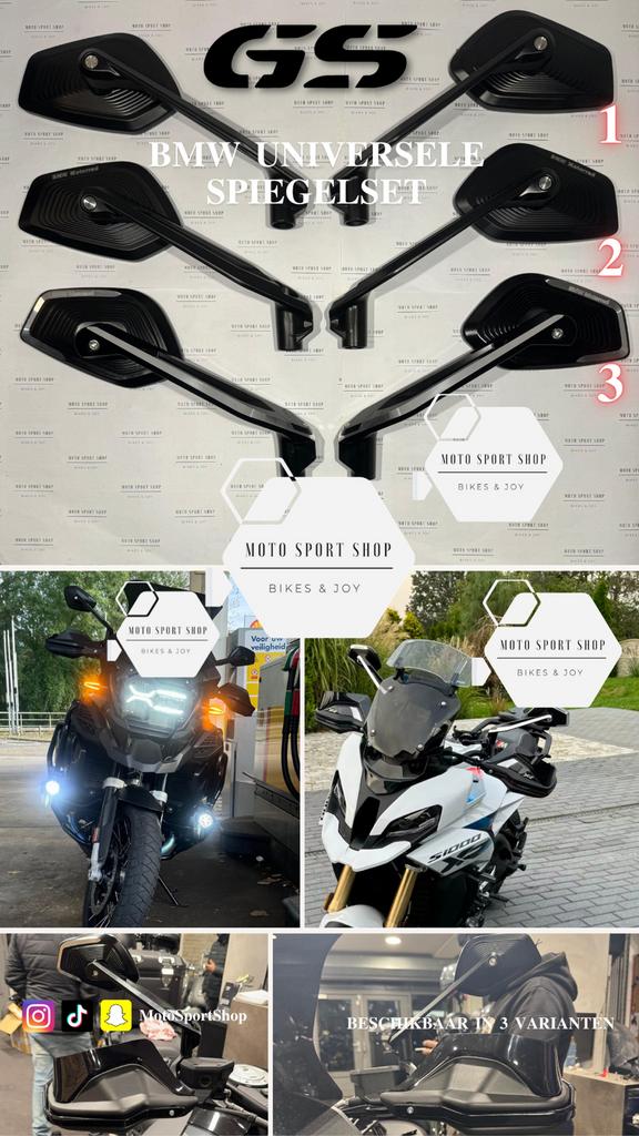 Universele BMW GS1250 Spiegel set (GS, XR etc..), Ophalen, Nieuw, BMW