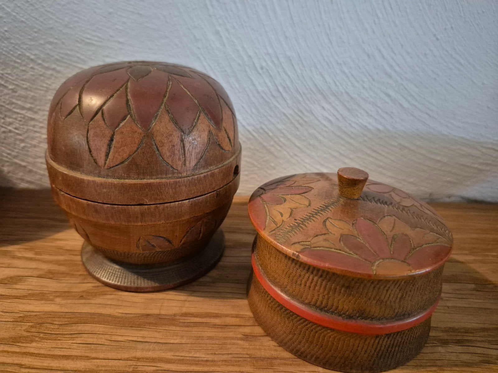 2 vintage Amsterdamse school houten doosjes, Ophalen of Verzenden