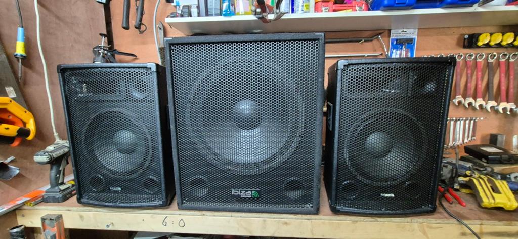 Ibiza bass kast en tops, Ophalen of Verzenden, Zo goed als nieuw, Minder dan 500 watt