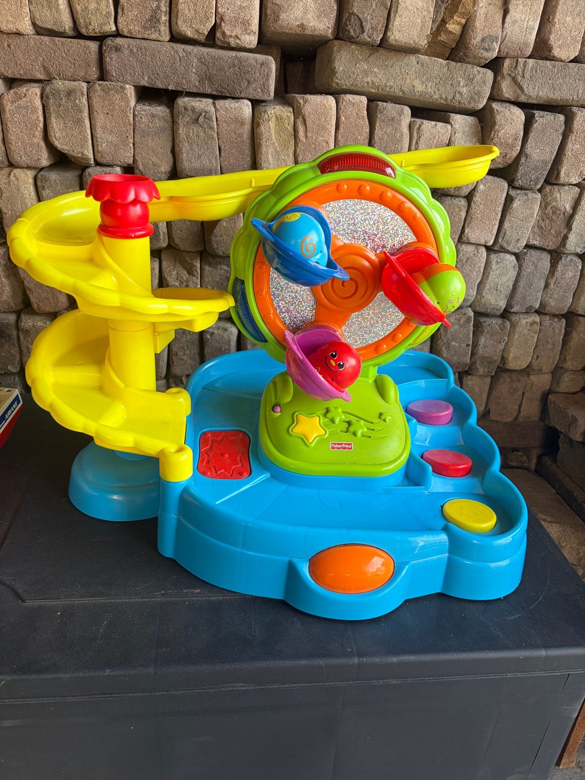 Vintage Fisher Price Kermis met Muziek en Bewegende Ballen, Ophalen, Gebruikt, Speelset, Met geluid