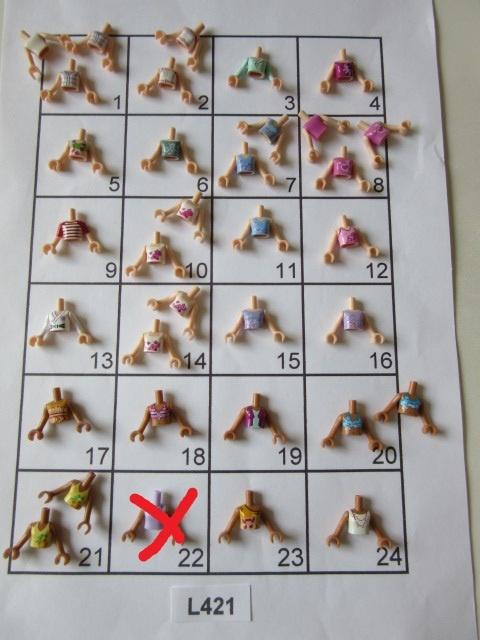 L421 LEGO FRIENDS POPPETJES MEIDEN romp torso, Dalwagen 45b, 6669 CB Dodewaard, Lego, Ophalen of Verzenden, Zo goed als nieuw