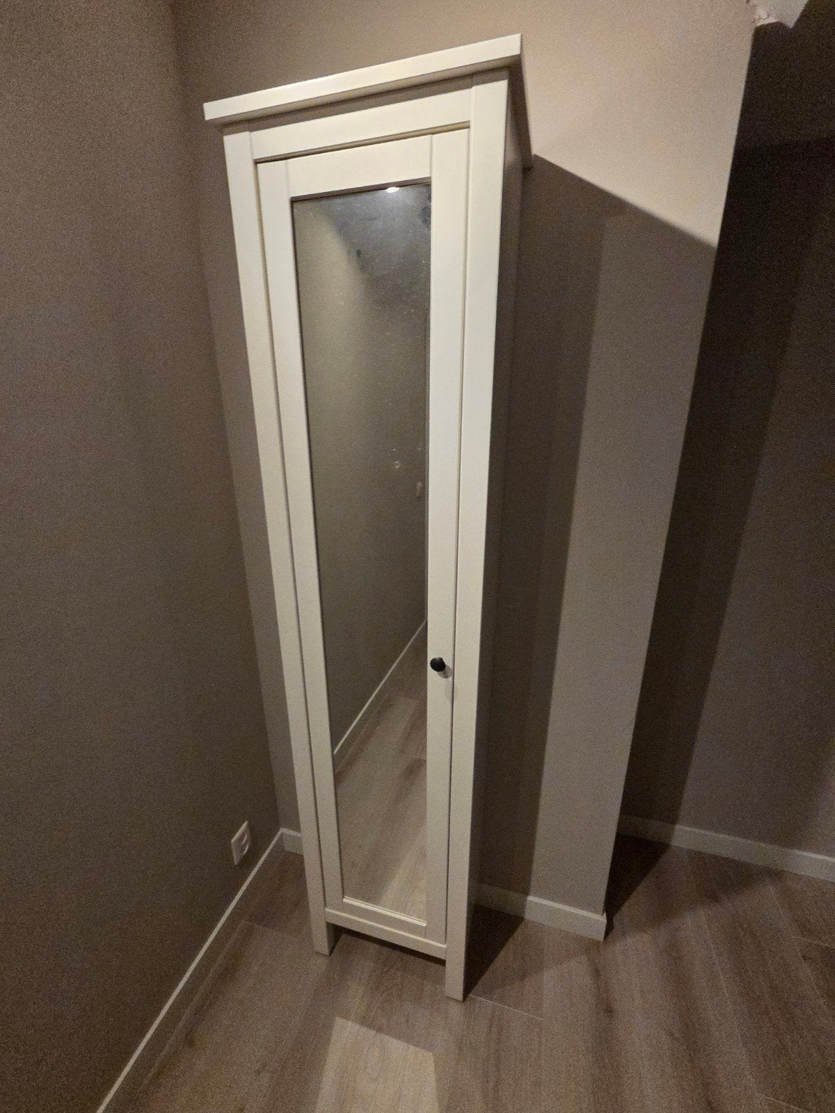 IKEA HEMNES Hoge kast met spiegeldeur, wit, Ophalen, Gebruikt