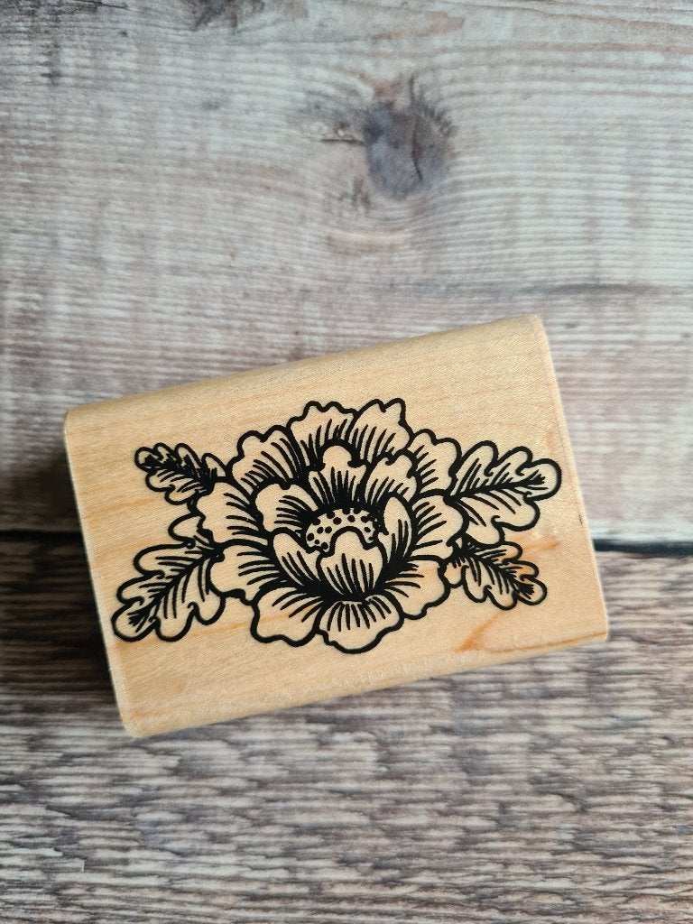 Ludiec Different Colors stempel Floral Blue NIEUW, Hobby en Vrije tijd, Stempelen, Ophalen of Verzenden, Nieuw, Houten stempel