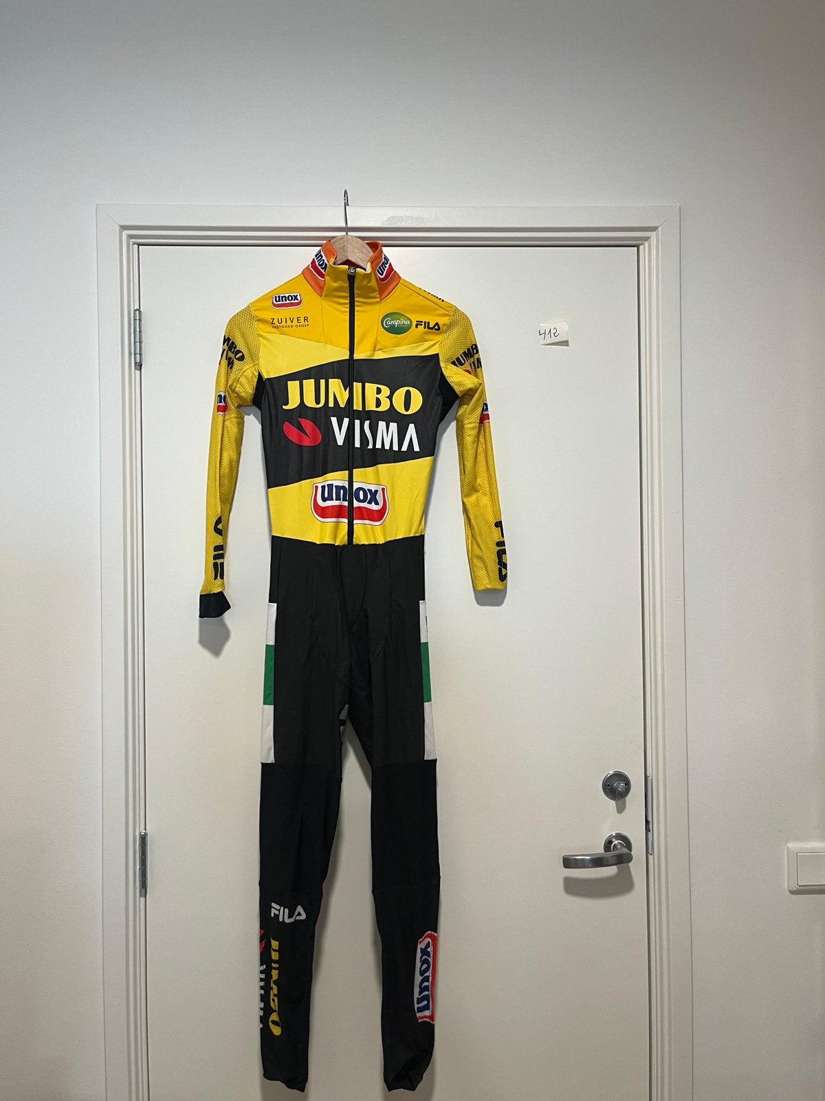 Jumbo Visma Schaatspak Maat M - Snijvast Marathon Pak, Ophalen of Verzenden, Zo goed als nieuw, Overige typen, Overige merken