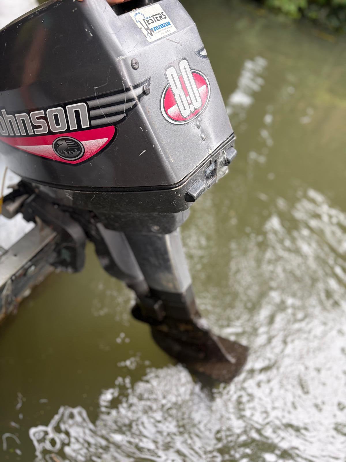 Mooie 8pk2takt Johnson, Ophalen, Zo goed als nieuw, Motor en Techniek, Motorboot