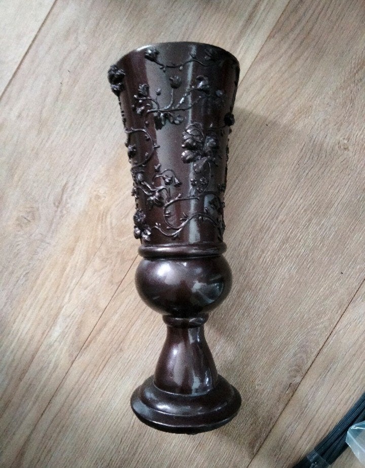 NIEUWE Vaas van &Klevering, Ophalen of Verzenden, Op voet, Bruin, Kunststof