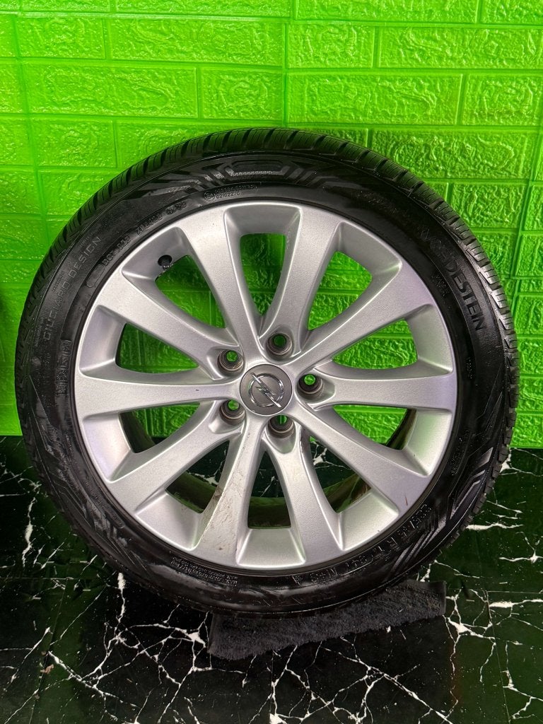 Originele Opel Astra Zafira velgen 17" 5x110 all-season 8mm!, Auto-onderdelen, Banden en Velgen, Niet ingevuld, Gebruikt, Banden en Velgen