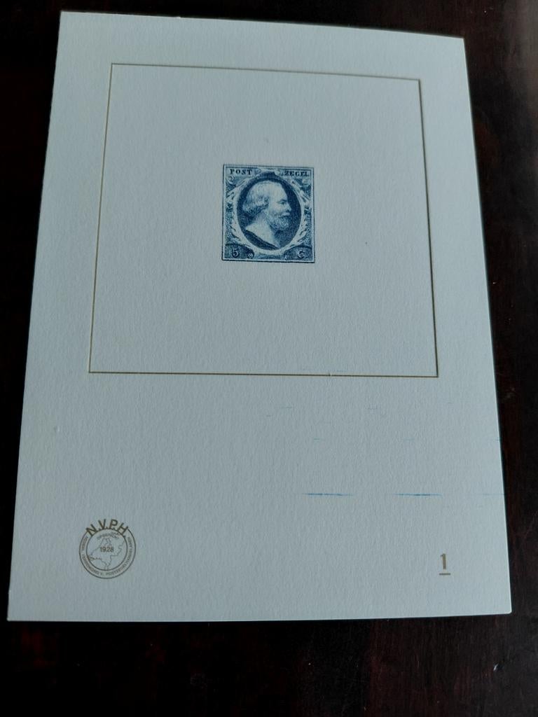 NVPHnr.  1   BLAUWDRUK, Ophalen of Verzenden, T/m 1940, Postfris