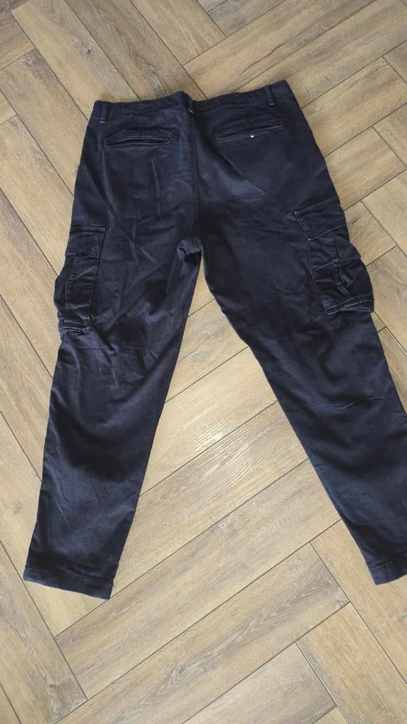Zwarte Zara Worker Cargo Broek - Maat 42 L, Zara, Verzenden, Zwart, Zo goed als nieuw
