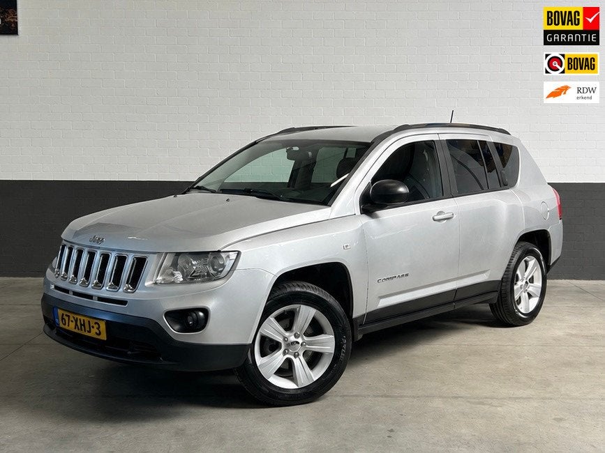 Jeep Compass 2.0 perfect onderhouden en in zeer goede staat., Auto's, Jeep, Gebruikt, Zwart, Handgeschakeld, SUV of Terreinwagen
