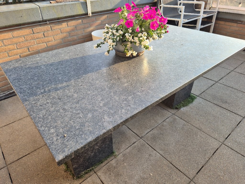 Tuintafel natuurstenen eettafel, Ophalen, Zo goed als nieuw, Rechthoekig, Overige materialen