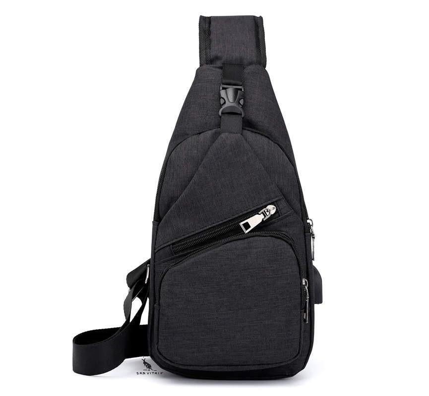Slingbag stof Zwart, Ophalen of Verzenden, Nieuw, Zwart