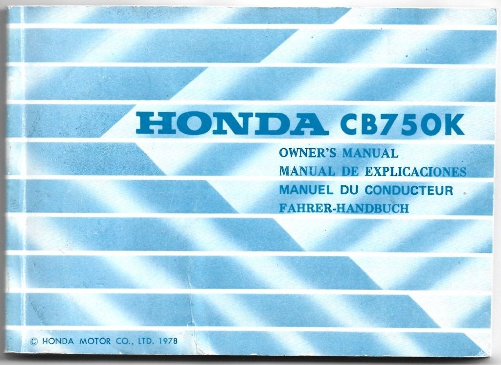 Honda CB750 K manual handleiding (3879z), Verzenden, Honda