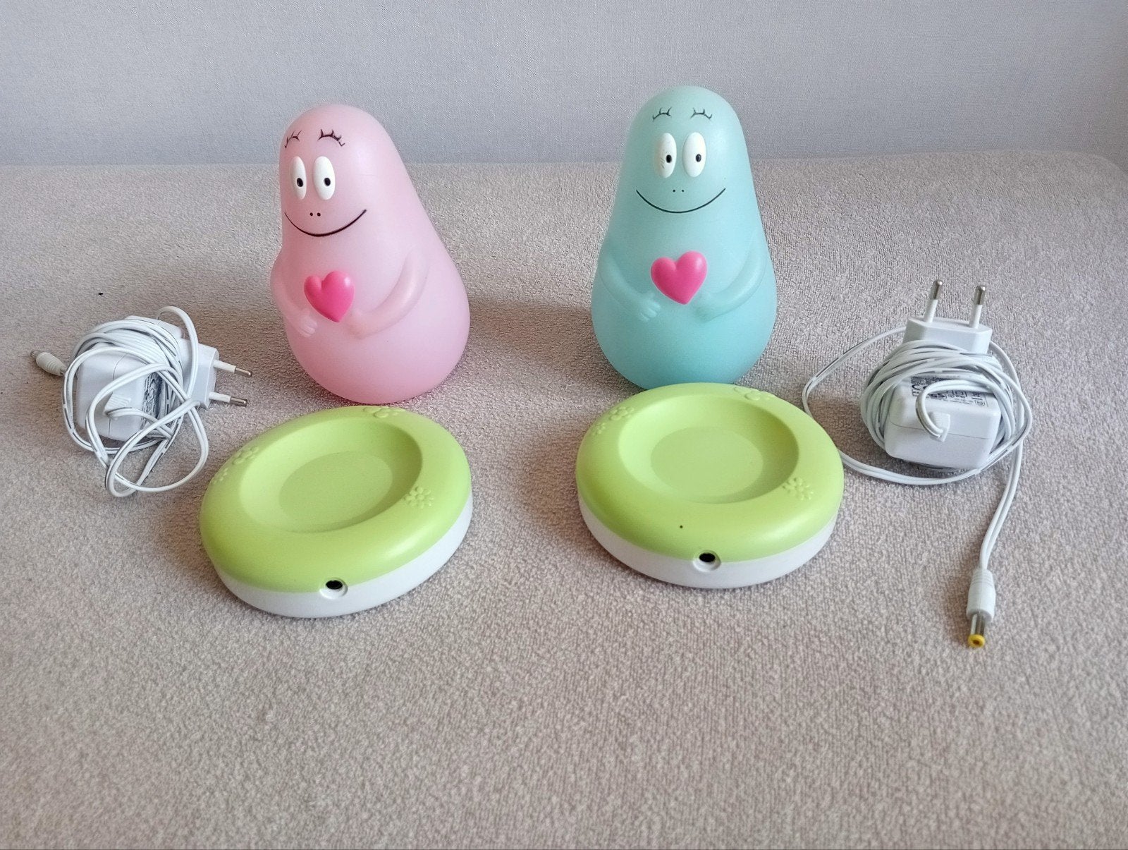 Barbapapa nachtlampjes - set van 2, Ophalen, Gebruikt, Overige merken, Meerkleurig