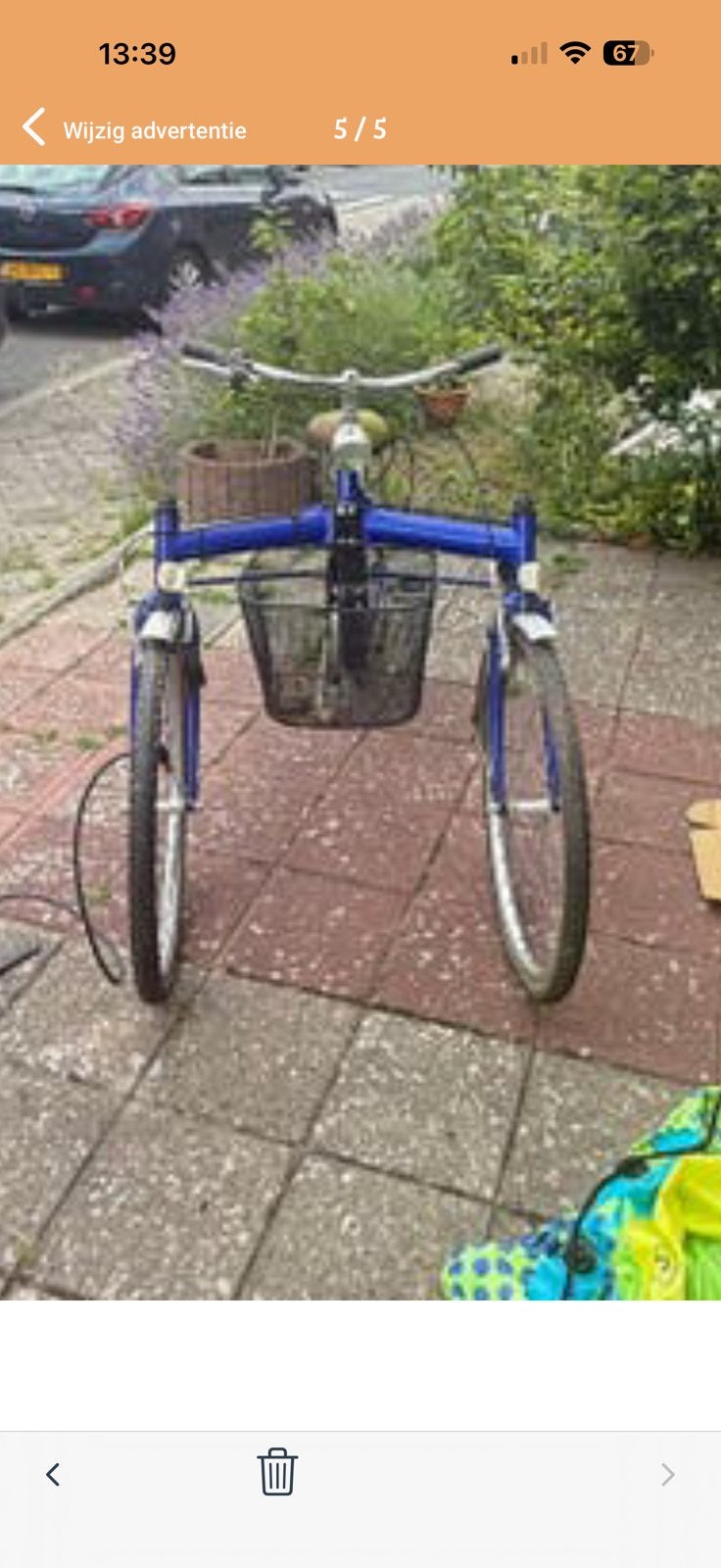Driewieler fiets met versnelling en  maandjes, Fietsen en Brommers, Fietsen | Driewielfietsen, Ophalen, Gebruikt