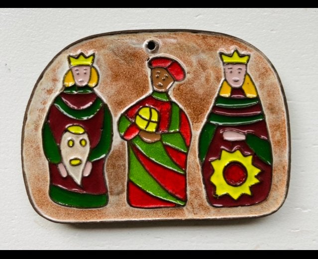Gesigneerde Wandplakette Volkskunst Kerst, Diversen, Ophalen, Nieuw