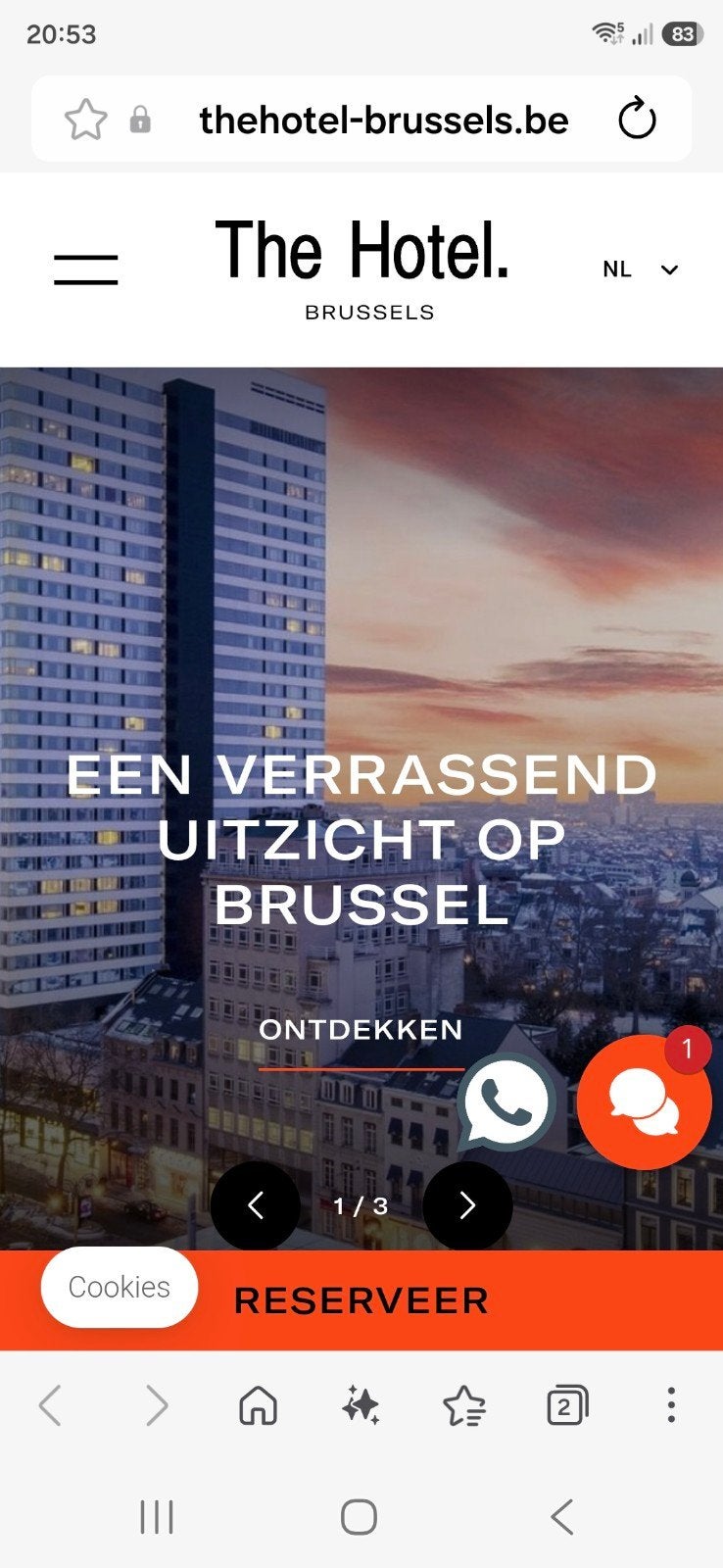 Twee goede hotelkamers Brussel Tommorowland weekend 2, Tickets en Kaartjes, Hotelbonnen, Drie personen of meer, 3 overnachtingen of meer
