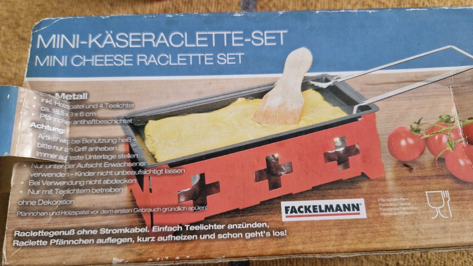Mini raclette set, Ophalen