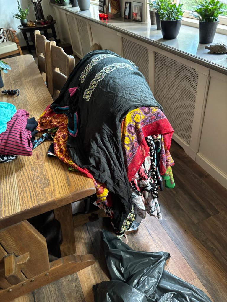 Grote partij 100 kledingstukken, maat 50 en groter zgan, Ophalen of Verzenden, Zo goed als nieuw, Maat 46/48 (XL) of groter