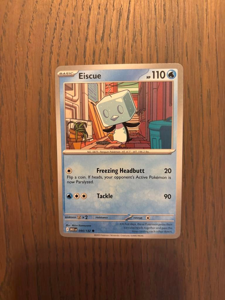 Eiscue Pokémon Kaart - Basic - 110 HP - 044/132, Ophalen of Verzenden, Zo goed als nieuw, Losse kaart