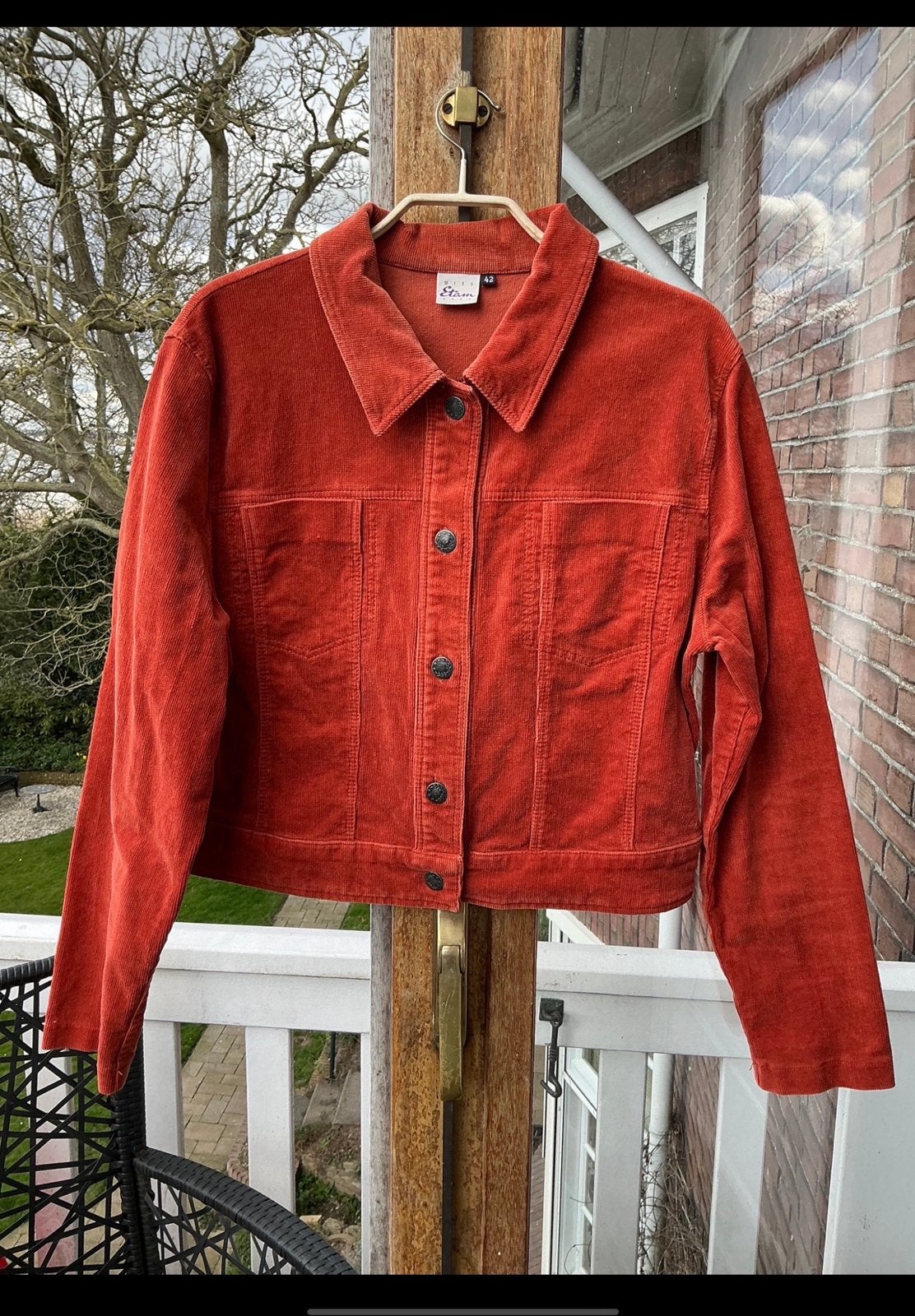 Oranje corduroy of rib cord jasje van Miss Etam maat 42 zgan, Ophalen of Verzenden, Zo goed als nieuw, Maat 42/44 (L), Oranje