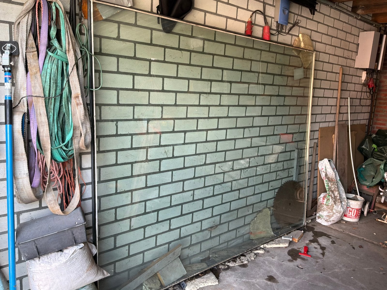 Groot dubbel glas raam, Ophalen, Gevelraam of Ruit, Gebruikt, 160 cm of meer