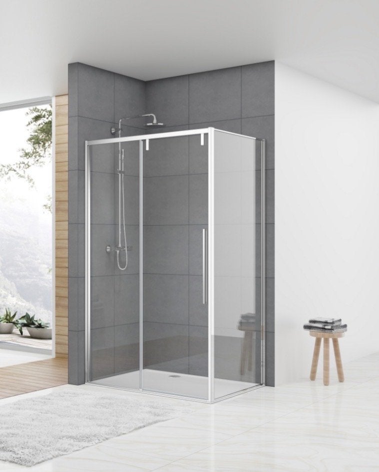 Van Rijn Douchecabine 120x90cm Schuifdeur Chroom, Ophalen of Verzenden, Nieuw, Met douche