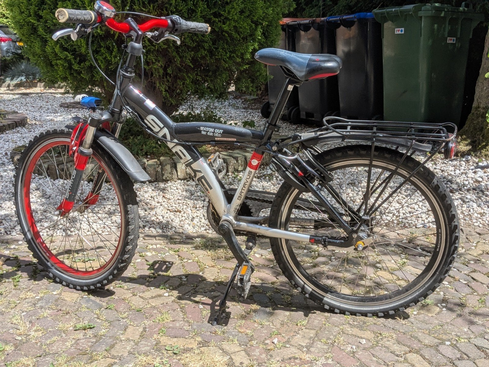 Batavus Snake Kinderfiets - Zwart/Zilver met Rode Details, Ophalen, Gebruikt, Batavus Snake