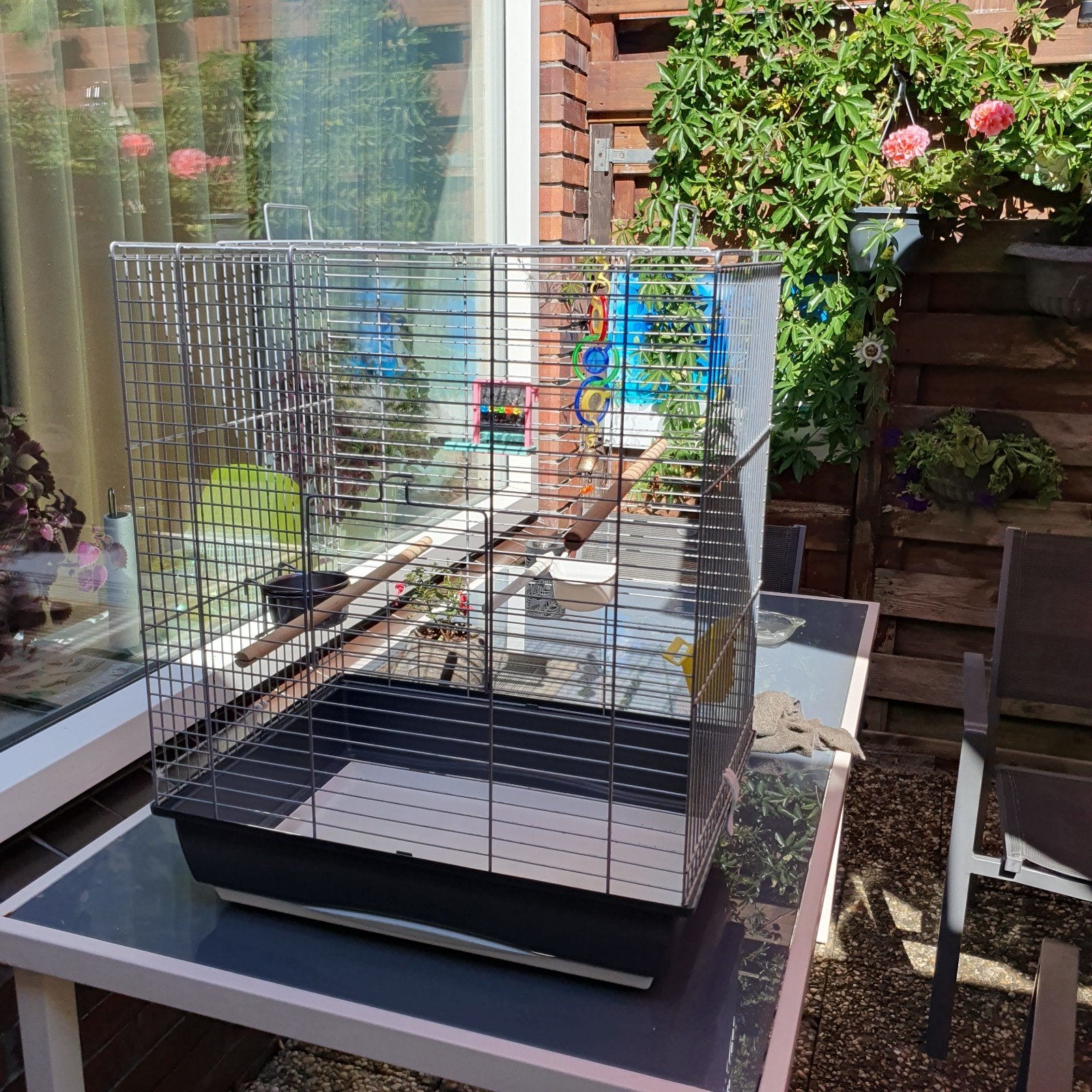 vogelkooi    Maten: breedte 53 cm lengte 67 cm, Dieren en Toebehoren, Vogels | Hokken en Kooien, Ophalen of Verzenden, Hout, Vogelkooi