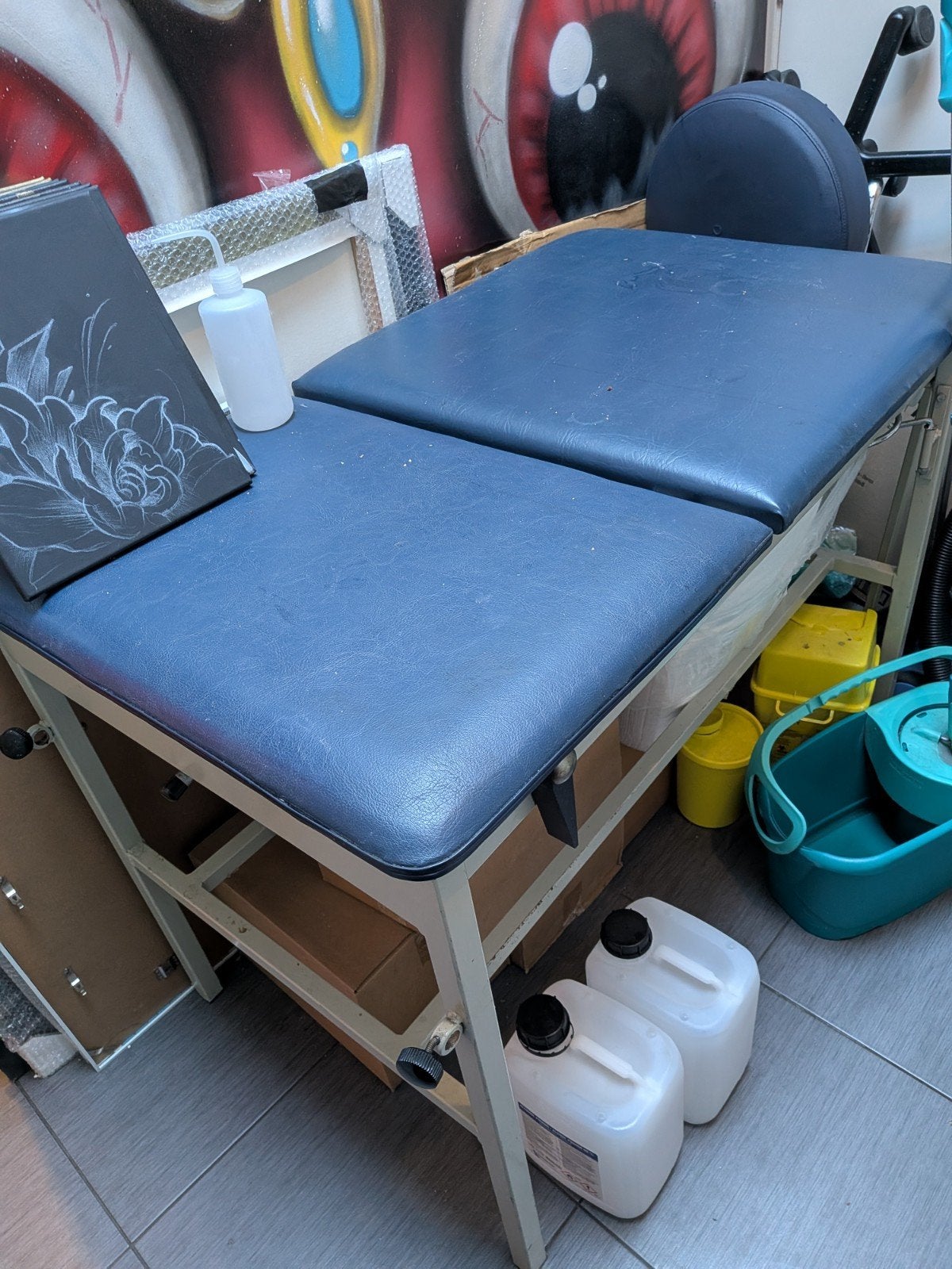 Verstelbare Behandelbank / Massagetafel - Blauw, Blauw, Praktisch en functioneel, Ophalen of Verzenden, 200 cm