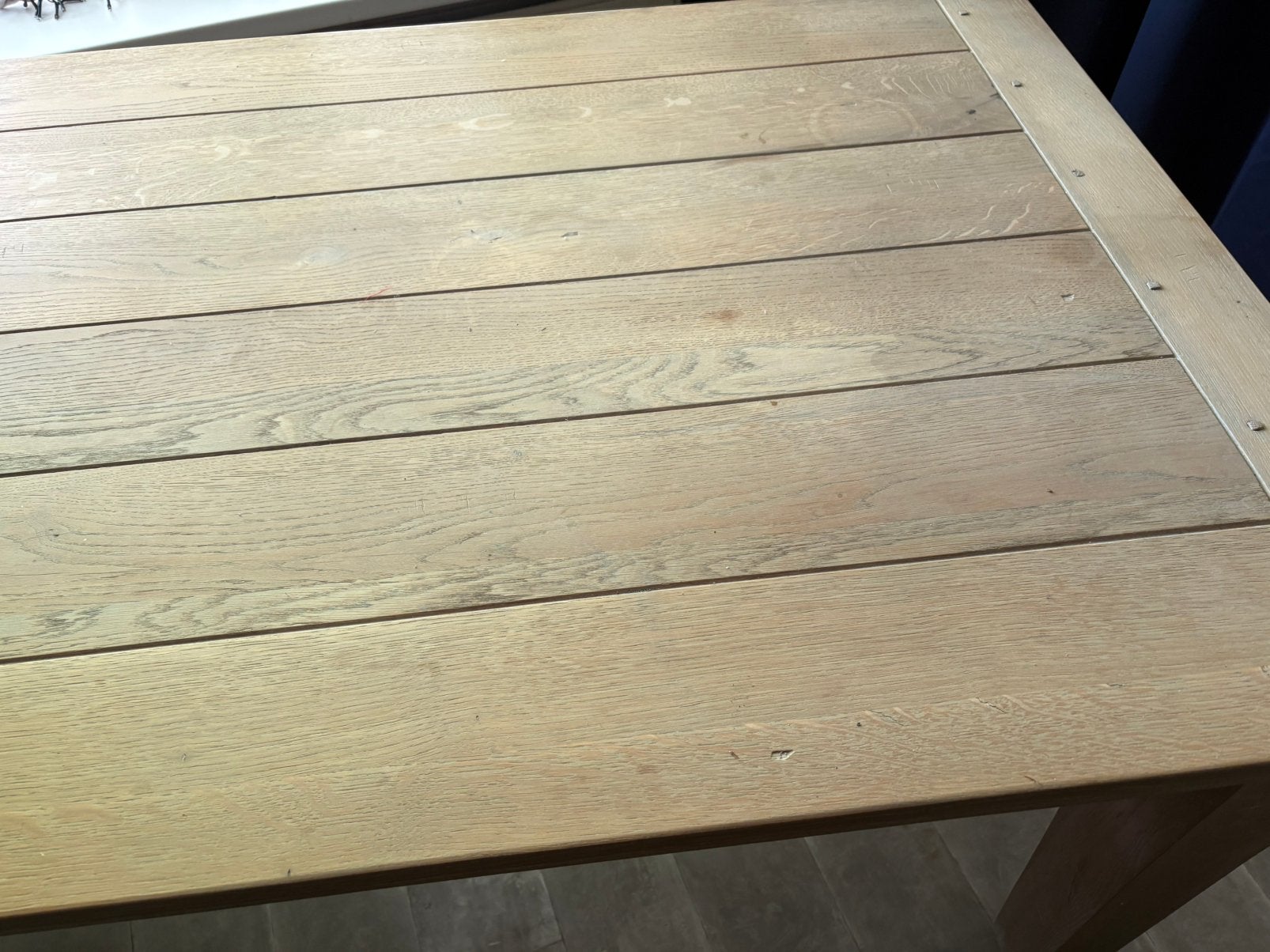 robuuste eiken tafel, Ophalen, 200 cm of meer, 50 tot 100 cm, Zo goed als nieuw