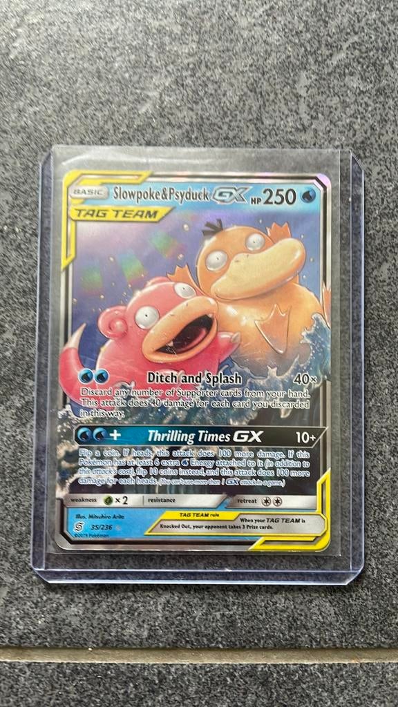 Tag team slowpoke/psyduck 35, Ophalen of Verzenden, Zo goed als nieuw, Losse kaart