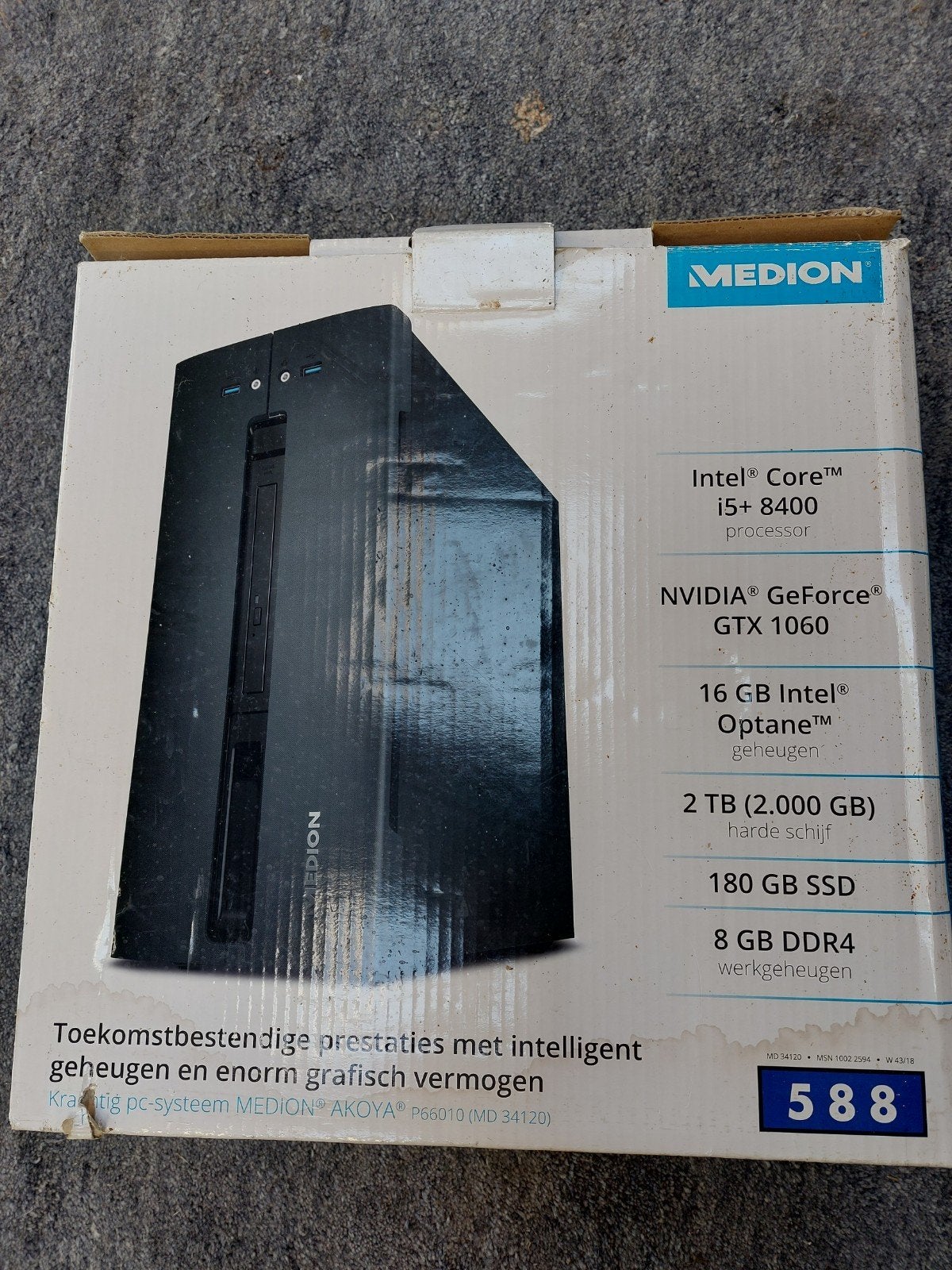 Medion Gaming PC - Nieuw in verpakking - i5-8400, GTX 1060, Computers en Software, Desktop Pc's, Ophalen, ., ., .