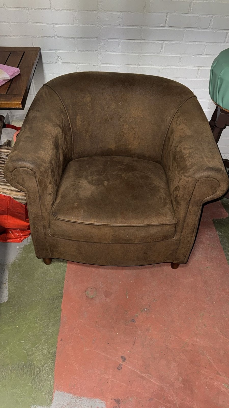 Comfortabele bruine fauteuil - Gebruikt, Ophalen of Verzenden, Gebruikt, Stof, 75 tot 100 cm