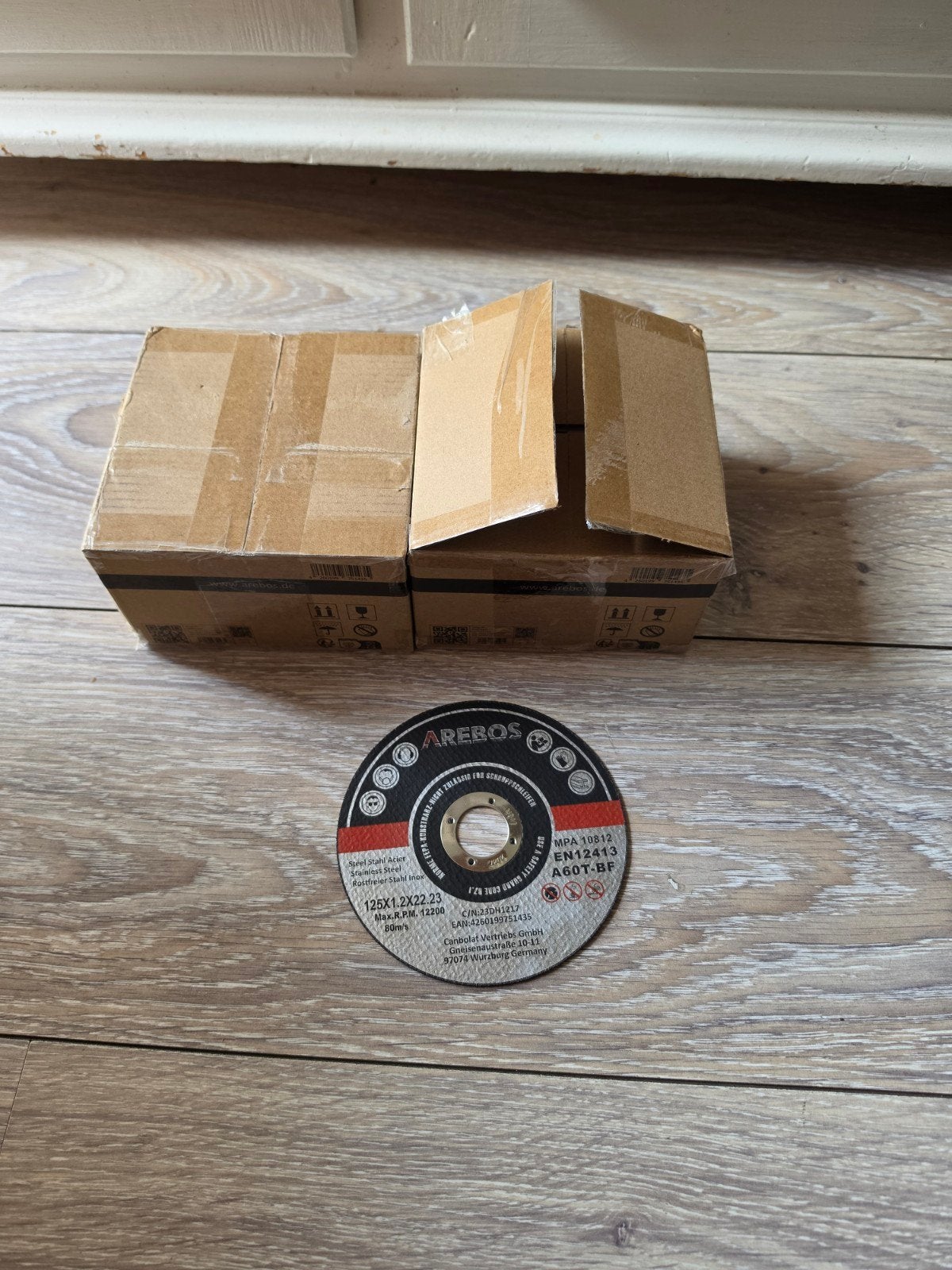 AREBOS Doorslijpschijf 125x1.2x22.23 mm RVS/Staal, Ophalen of Verzenden, Nieuw, Overige typen, Overige merken
