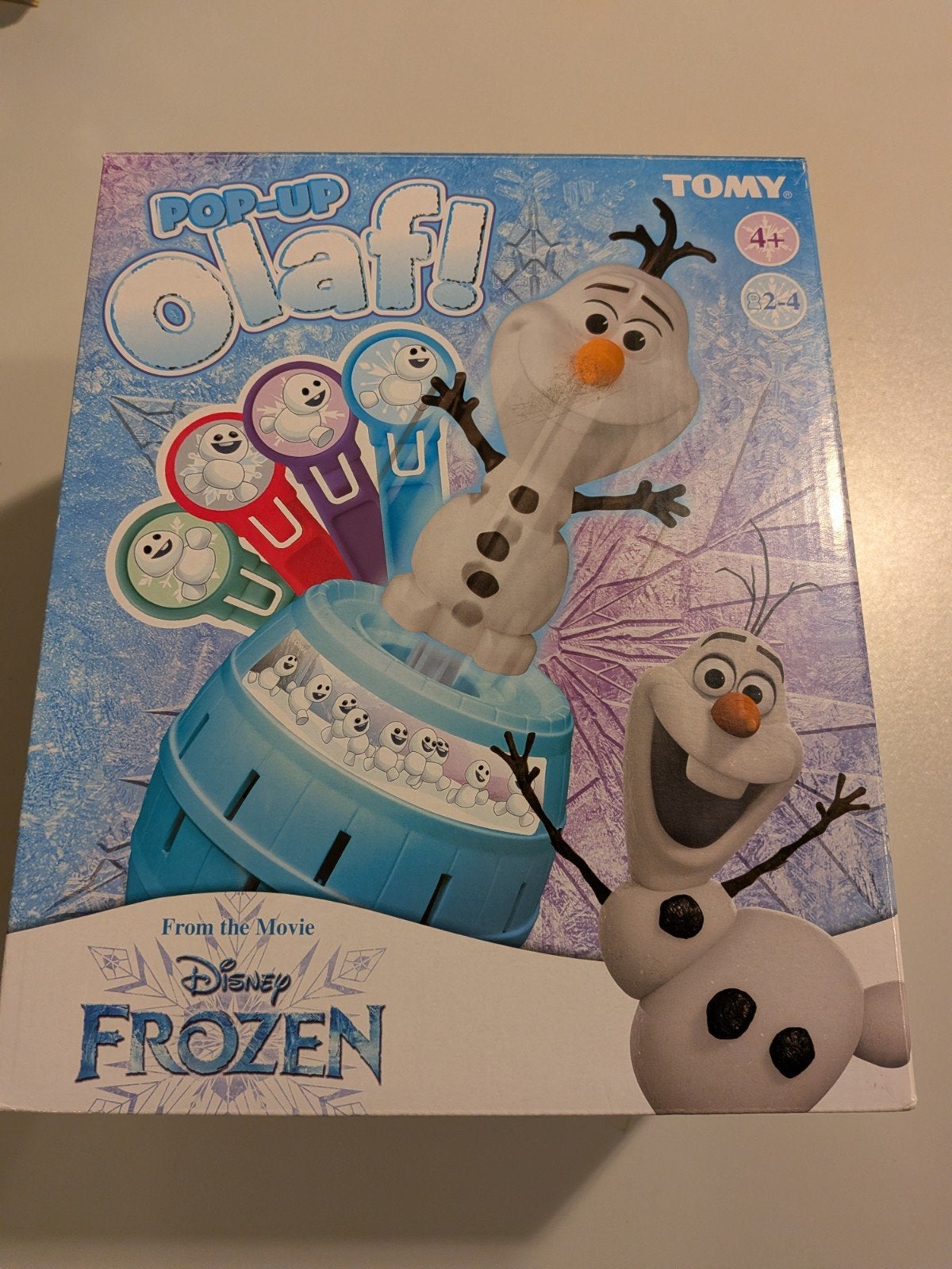 Pop-Up Olaf! Disney Frozen Spel van Tomy, Kinderen en Baby's, Ophalen of Verzenden, Zo goed als nieuw