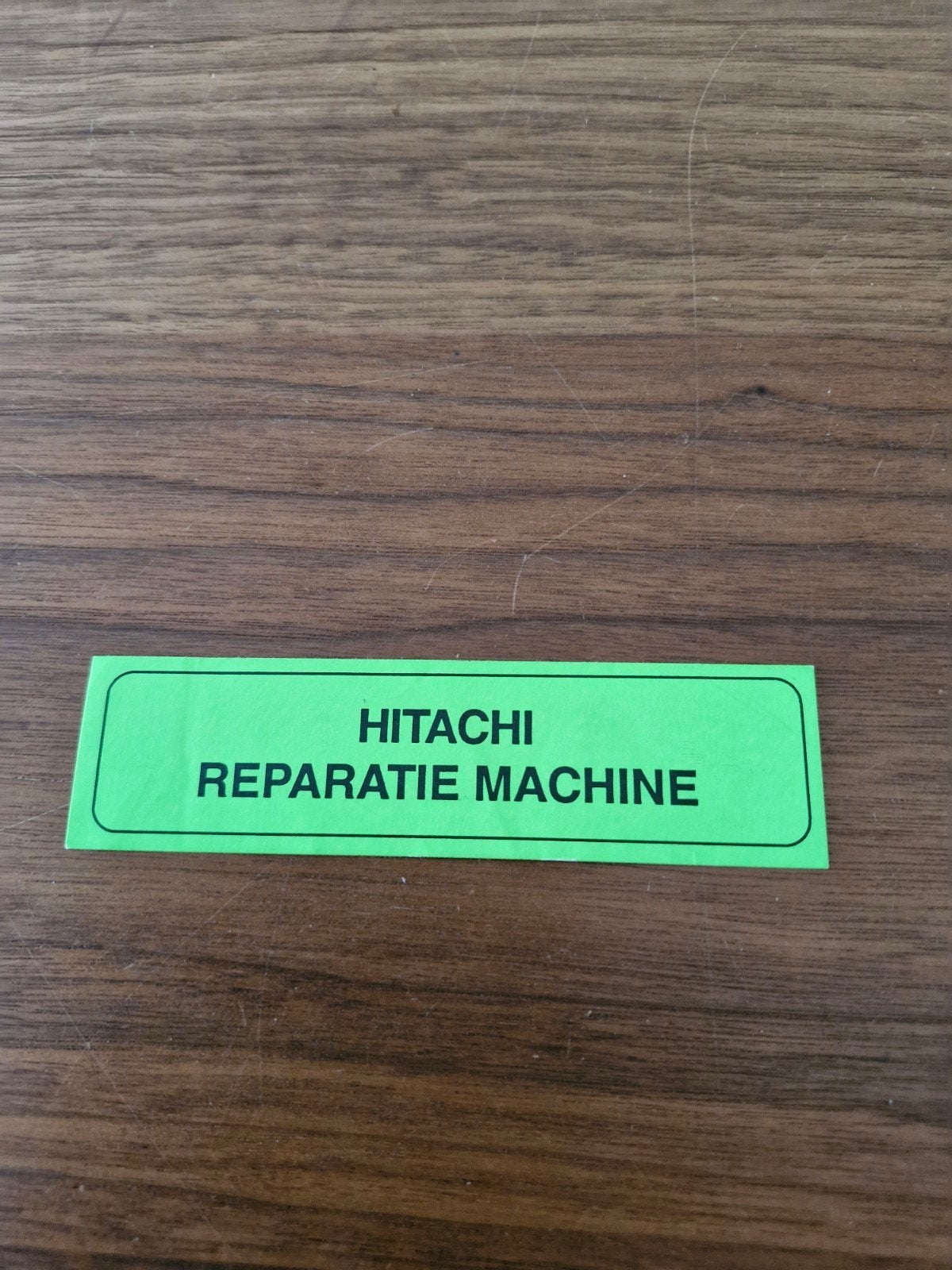 9092 Hitachi Reparatie Machine Sticker, Verzamelen, Ophalen of Verzenden, Gebruikt, Merk