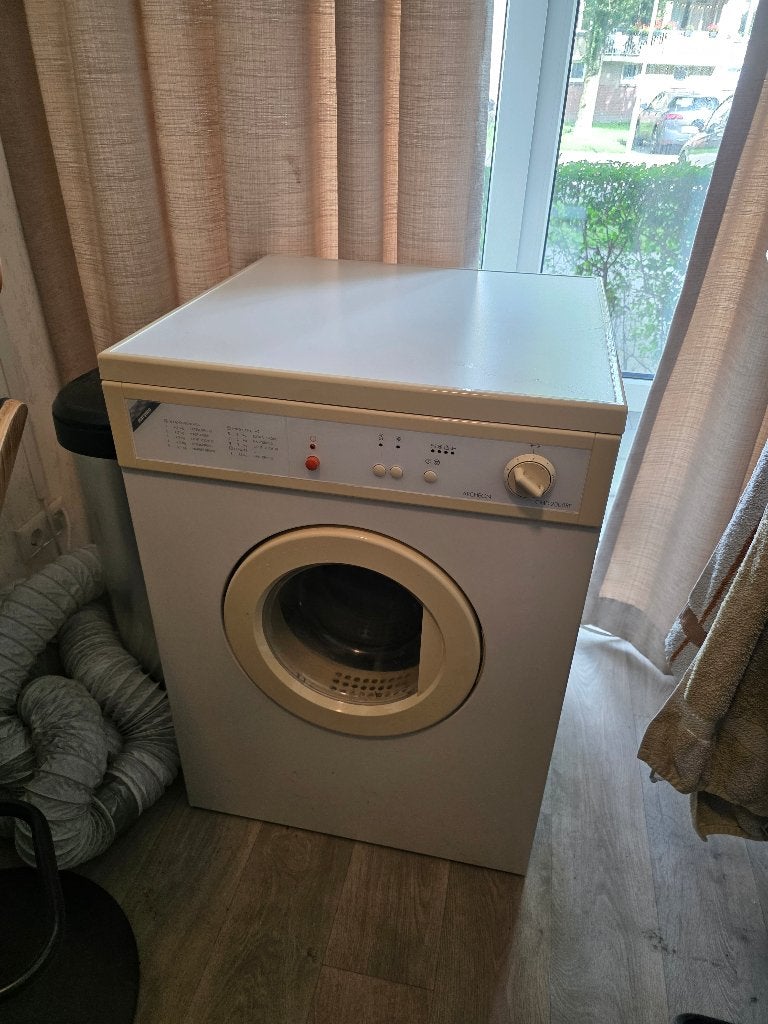 Te koop goedwerkende wasdroger met slang!, Witgoed en Apparatuur, Ophalen, 6 tot 8 kg, Gebruikt, Luchtafvoer
