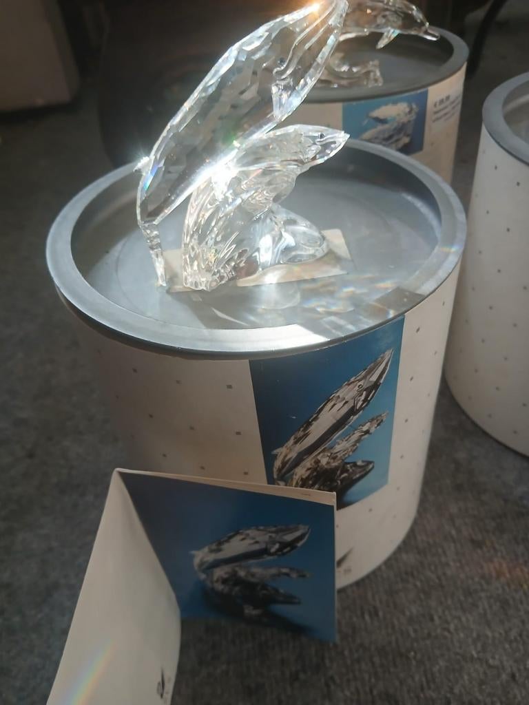Swarovski jaarstuk walvis met doos en certificaat, Verzamelen, Swarovski, Ophalen of Verzenden
