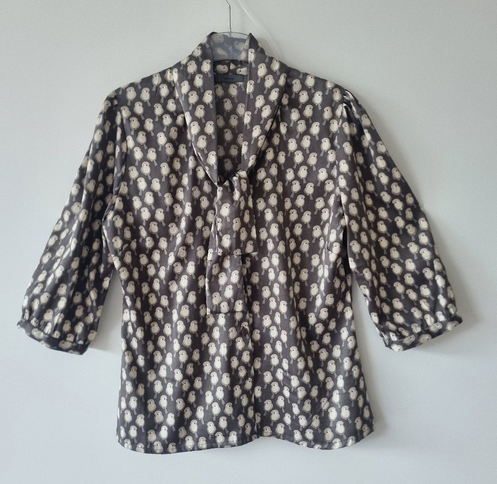 Blouse met sjaalkraag, Montego, maat 44, Meerkleurig, Maat 42/44 (L), Ophalen of Verzenden, Zo goed als nieuw