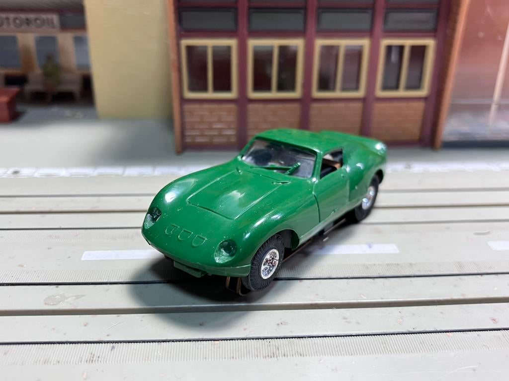 Faller AMS Ferrari GT groen met goede vlakanker F4, Ophalen of Verzenden, Zo goed als nieuw, Elektrisch, Overige merken