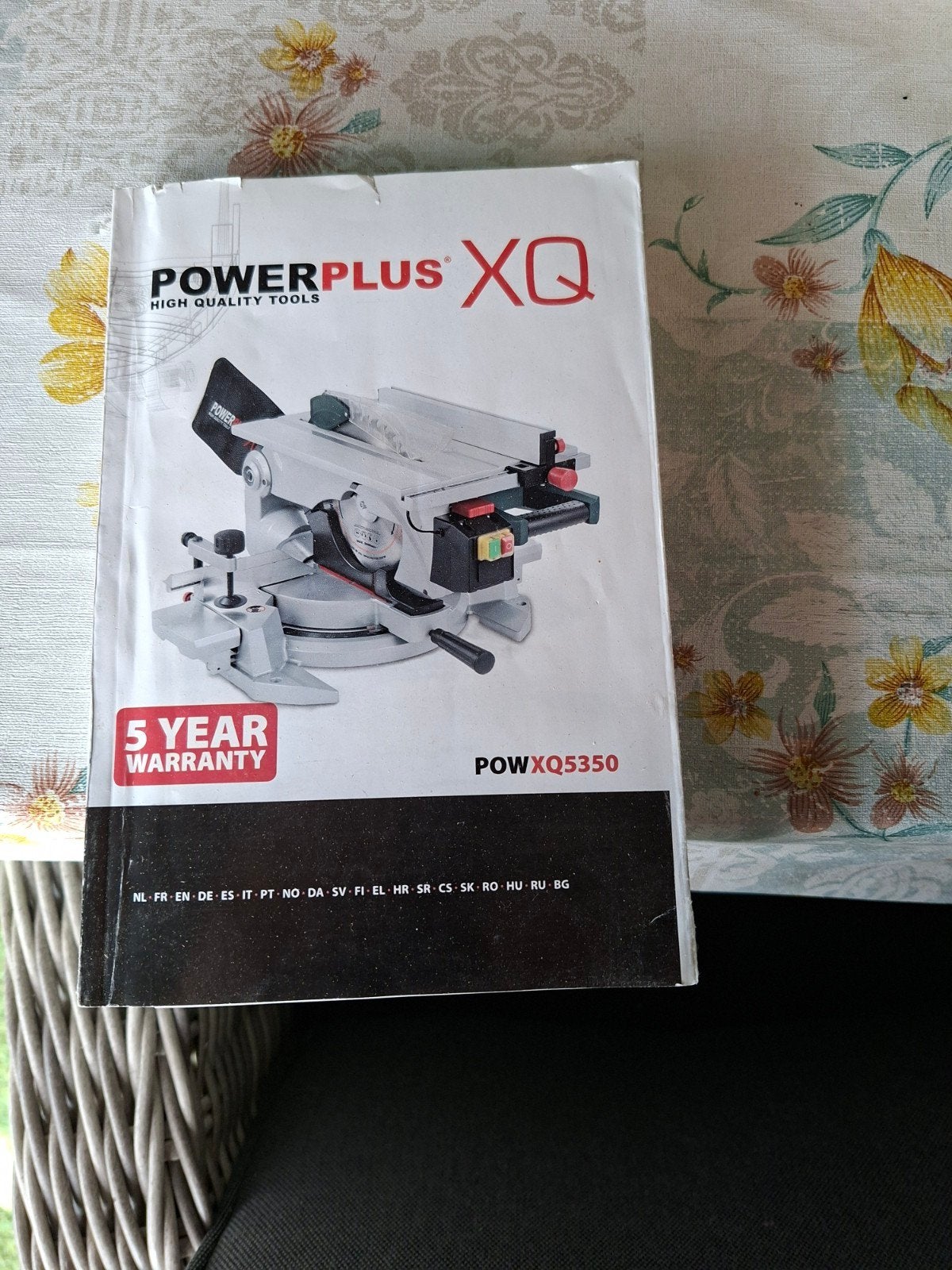 Powerplus POW XQ 5350 Verstekzaag met Boventafel 1800W, Doe-het-zelf en Verbouw, Gereedschap | Zaagmachines, Ophalen, Gebruikt