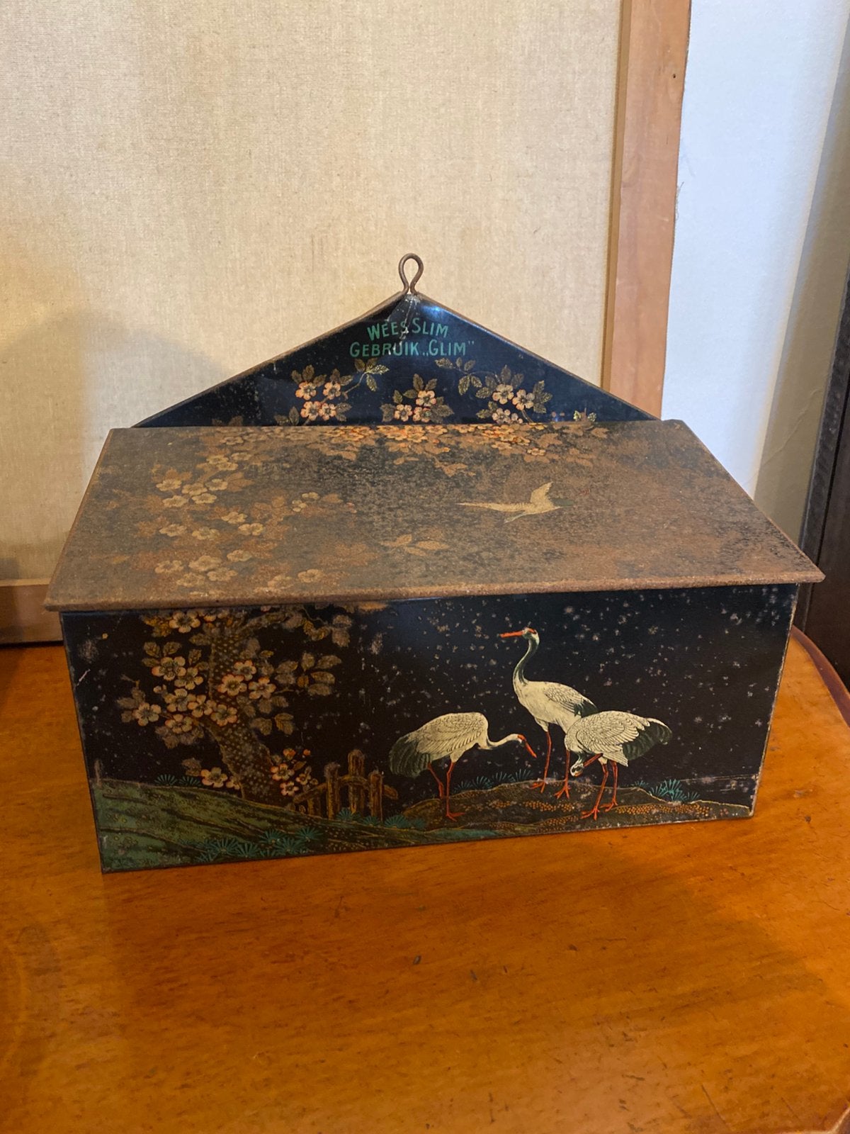 Leuk Oud Blik, Brocante, Wees Slim, Gebruik Glim, Vogels, Ophalen, Gebruikt, Overige