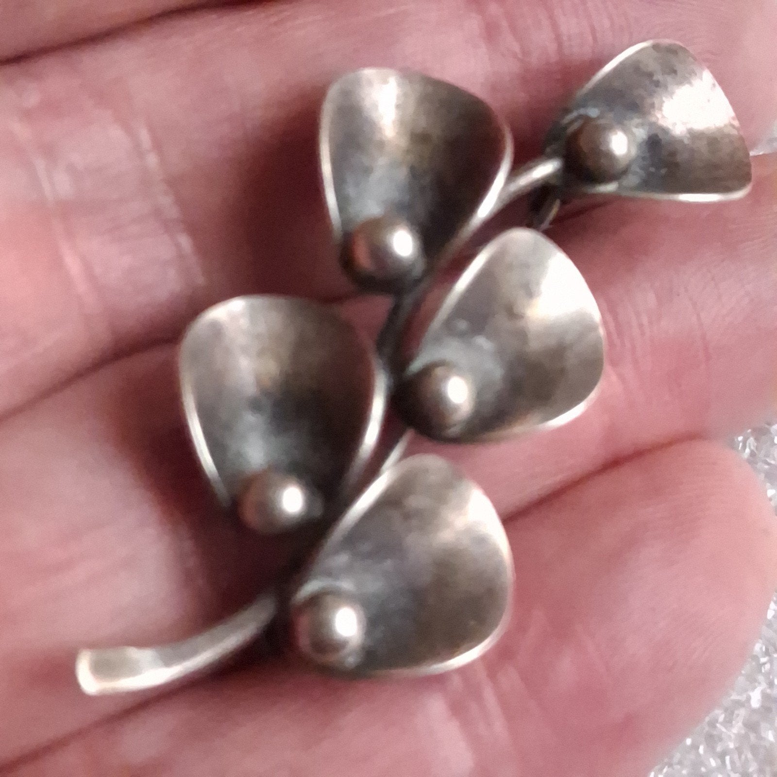 Broche Niels Erik From Danmark Zilver Scandinavisch Design, Verzenden, Zo goed als nieuw, Zilver, Overige merken