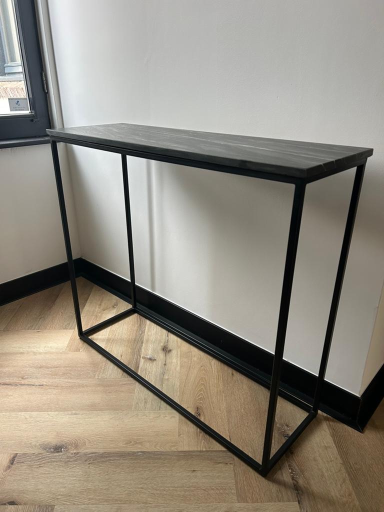 Sidetable marmer, Huis en Inrichting, Tafels | Sidetables, Ophalen, 50 tot 100 cm, Zo goed als nieuw, Metaal