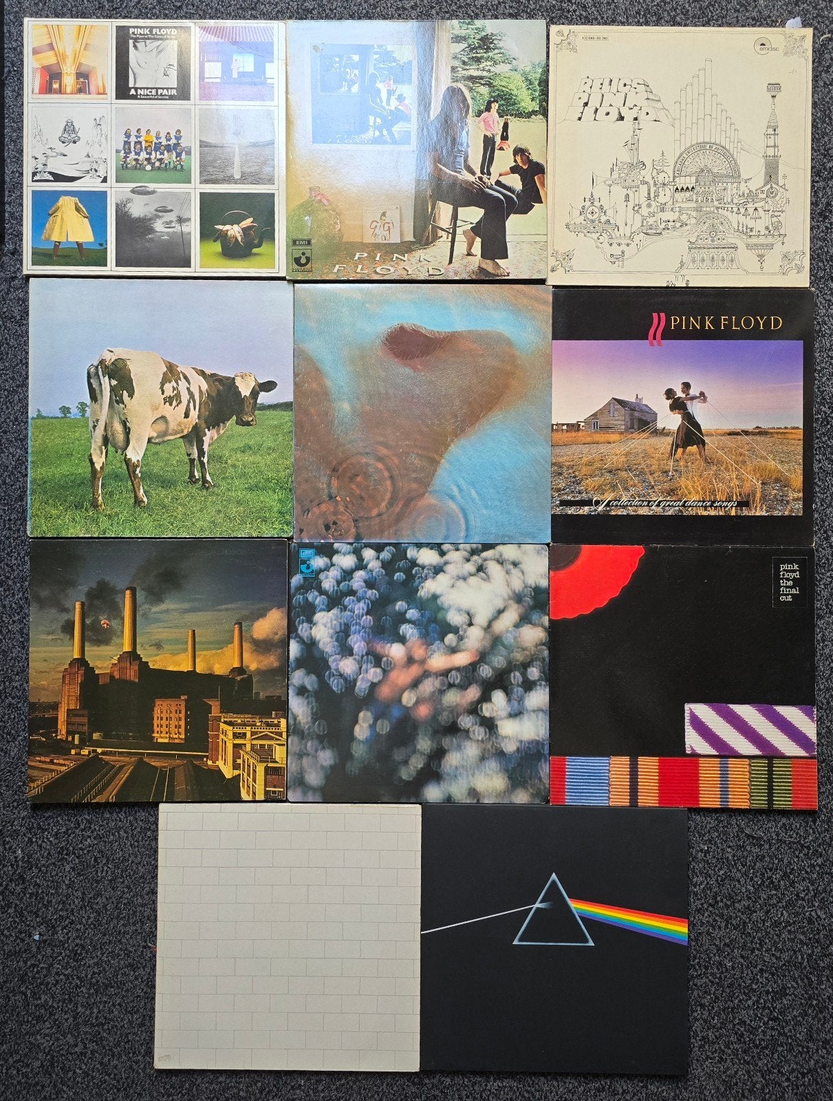 pink floyd collectie 11 albums, 14 lp's, Ophalen of Verzenden, Gebruikt, 12 inch, Poprock