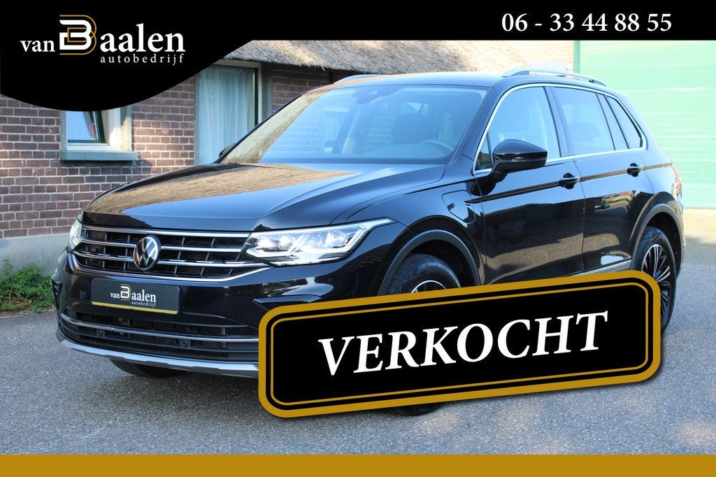 Volkswagen Tiguan 1.4 TSI eHybrid ELEGANCE *VERKOCHT!*, 1716 kg, 4 cilinders, Alcantara, Zwart
