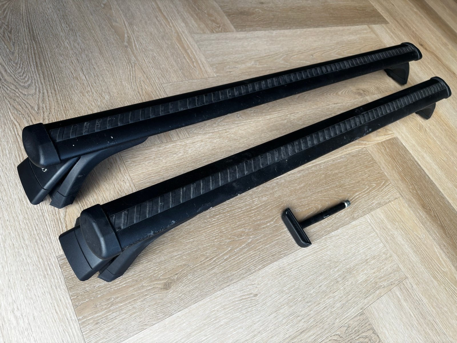 Originele Audi A4 Avant (B9) dakdragers zwart, Ophalen of Verzenden, Gebruikt